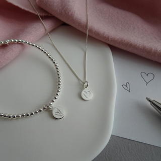 Hand Drawn Personalised Heart Bracelet