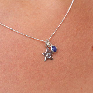 Silver Star Initial Necklace - Tomm Jewellery