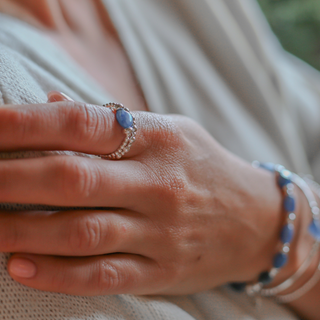 Kyanite Beaded Ring
