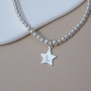 Star Initial Charm Engravable Bracelet - Tomm Jewellery
