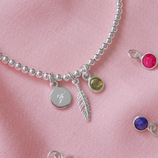 Silver Personalised Initial Charm Bracelet - Tomm Jewellery