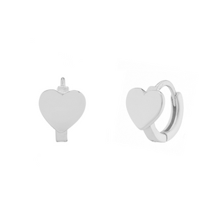 Tiny Heart Huggie Hoops - Tomm Jewellery