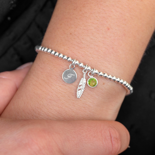 Silver Personalised Initial Charm Bracelet - Tomm Jewellery