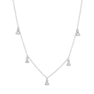 Multi Droplet Crystal Necklace - Tomm Jewellery