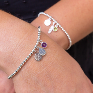 Silver Personalised Initial Charm Bracelet - Tomm Jewellery