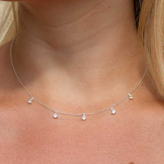 Multi Droplet Crystal Necklace - Tomm Jewellery