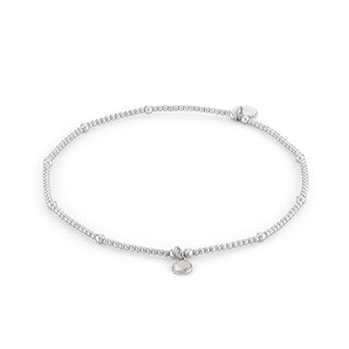 Clear Quartz Birthstone Charm Anklet