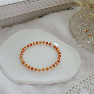 Dream Bracelet - Orange Gemstone Beaded Bracelet
