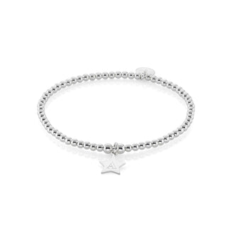 Star Initial Charm Engravable Bracelet