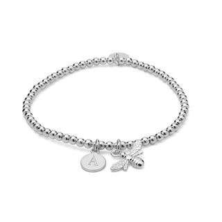 Silver Personalised Initial Charm Bracelet