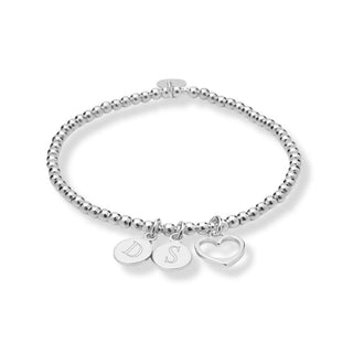 Silver Personalised Initial Charm Bracelet