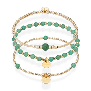 Aventurine Bracelet Stack of Three