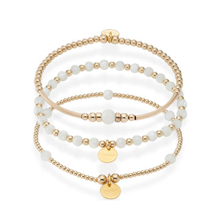 Mother of Pearl Bracelet Stack of Three
