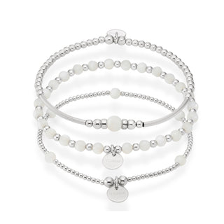 Mother of Pearl Bracelet Stack of Three