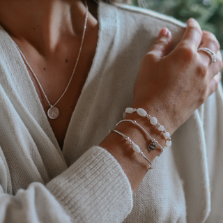 Moonstone Beaded Bracelet