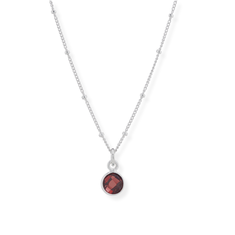 Garnet January Birthstone Necklace & Ring Set