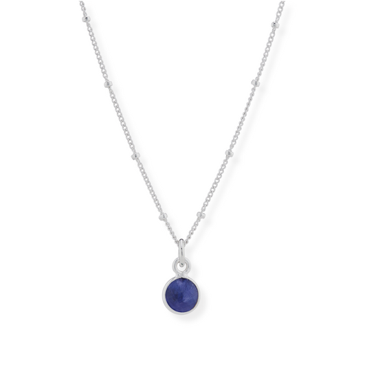Sapphire September Birthstone Necklace & Ring Set