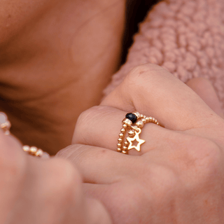 Midnight Blue Agate Ring - Tomm Jewellery