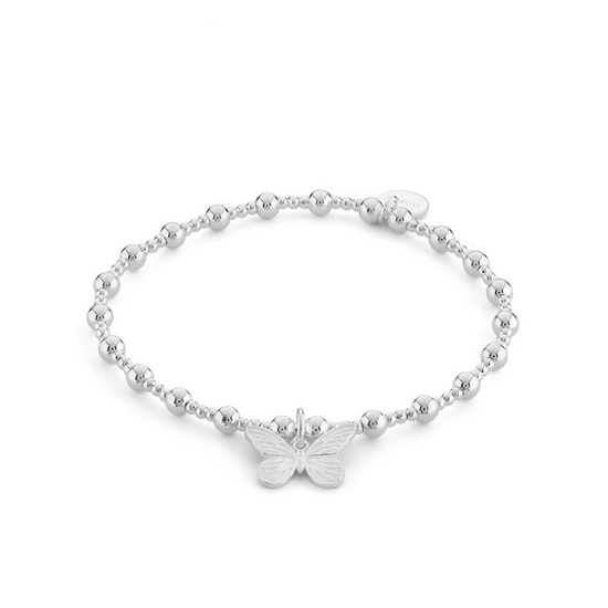 Butterfly Charm Beaded Bracelet