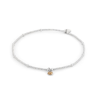 Citrine Birthstone Charm Anklet
