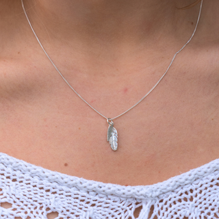 Silver Feather Necklace - Tomm Jewellery