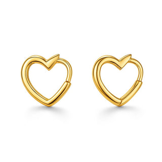 Heart Huggie Hoop Earrings