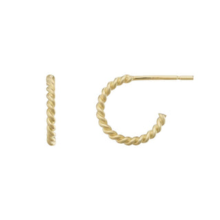 Dainty Twisted Rope Hoop Earrings