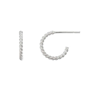 Dainty Twisted Rope Hoop Earrings