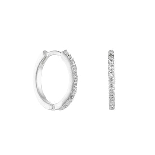 Large Crystal Huggie Hoop Earrings