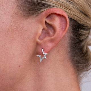 Crystal Star Huggie Stud Earrings