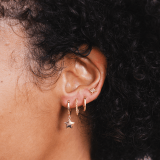 Star Hoop Earrings - Tomm Jewellery