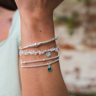 Chunky Beaded Bangle Bracelet
