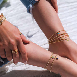 Simple Stacker Beaded Anklet
