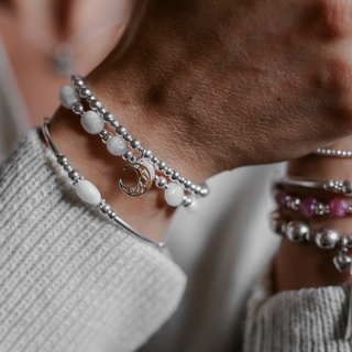 Moonstone Beaded Bracelet