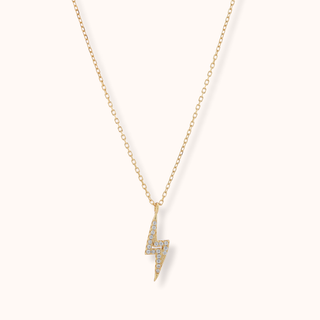 Crystal Lightning Bolt Pendant Necklace - Tomm Jewellery