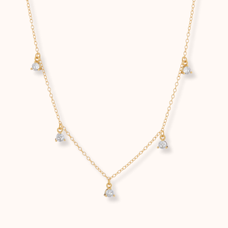 Multi Droplet Crystal Necklace - Tomm Jewellery