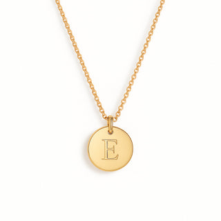 Gold Personalised Initial Charm Necklace