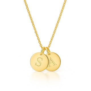 Gold Personalised Initial Charm Necklace