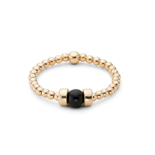 Dainty Touch of Black Onyx Stacking Ring