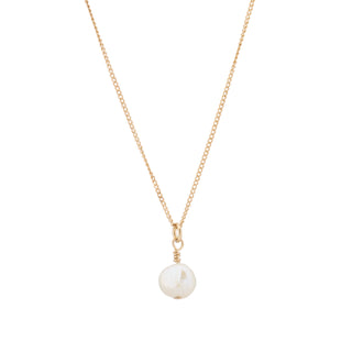 Gold Single Freshwater Pearl Necklace