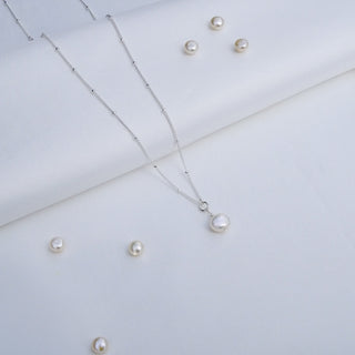 Silver Single Freshwater Pearl Necklace
