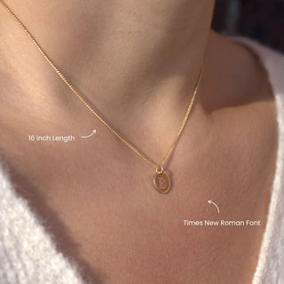 Gold Personalised Initial Charm Necklace