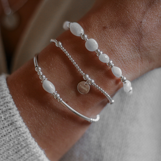 Moonstone Beaded Bracelet