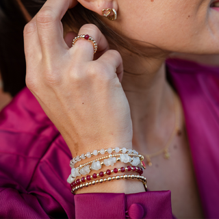 Dream Ruby Red Agate Crystal Bracelet - Tomm Jewellery