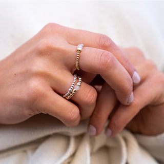 Signature Mixed Metal Stacking Ring - Tomm Jewellery