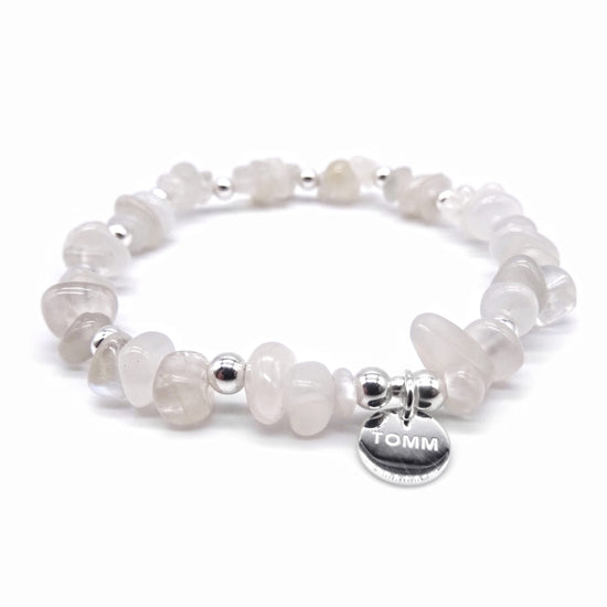 silver moonstone gemstone bracelet