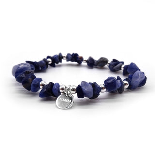 Silver sodalite gemstone bracelet