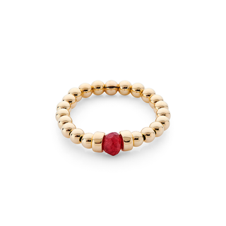 Ruby Red Agate Ring