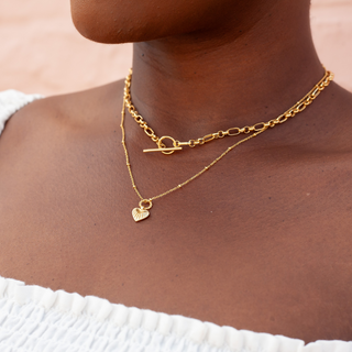 Dainty Heart Satellite Chain Necklace - Tomm Jewellery