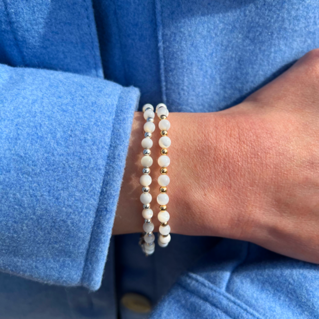 Introducing Our Mother of Pearl Gemstone Bracelet
